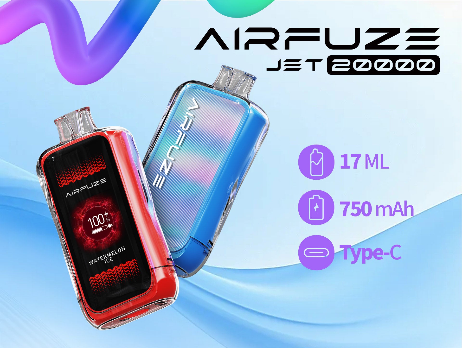 Airfuze Jet 20000 Vape - 3 Pack | Mix Flavors, 20K Puffs Each