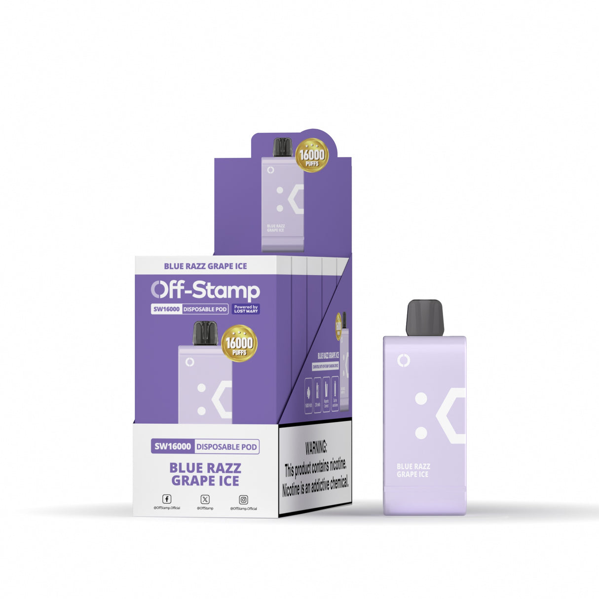Off-Stamp SW16000 Disposable Pod Powered By LOST MARY – 16000 Puffs
