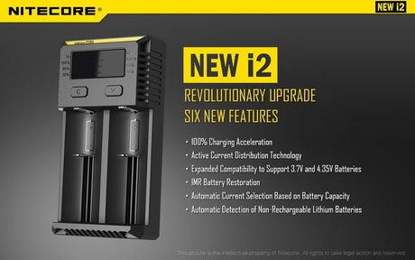 All-New NITECORE i2 Intellicharger Smart Battery Charger Nitecore All-New NITECORE i2 Intellicharger Smart Battery Charger