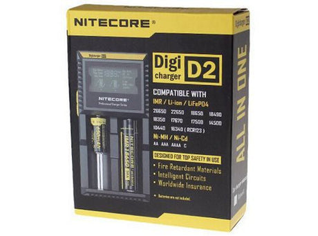 NITECORE D2 LCD Display Screen 2-Slot Battery Charger Nitecore NITECORE D2 LCD Display Screen 2-Slot Battery Charger