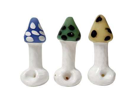5" Ceramic Mushroom Style Smoking Pipe Unishowinc 5" Ceramic Mushroom Style Smoking Pipe