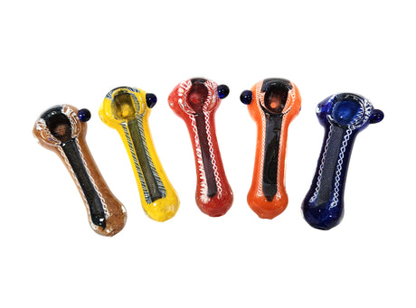 3.5″ Colored Glass Spoon Pipe Unishowinc 3.5″ Colored Glass Spoon Pipe