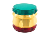 55mm 4-Part Wine Barrel Style Rasta Color Carver Tobacco Grinder Unishowinc 55mm 4-Part Wine Barrel Style Rasta Color Carver Tobacco Grinder