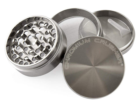 2.5" 4-Part Chromium Crusher Zinc Gunmetal Herb Tobacco Grinder Unishowinc 2.5" 4-Part Chromium Crusher Zinc Gunmetal Herb Tobacco Grinder