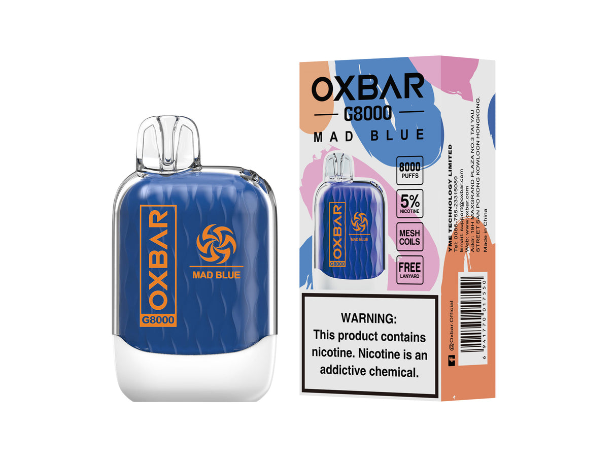 OXBAR G8000 Rechargeable Disposables - 8000 Puffs [BUY 10 BOXES GET 2 FREE] OXBAR OXBAR G8000 Rechargeable Disposables - 8000 Puffs [BUY 10 BOXES GET 2 FREE]