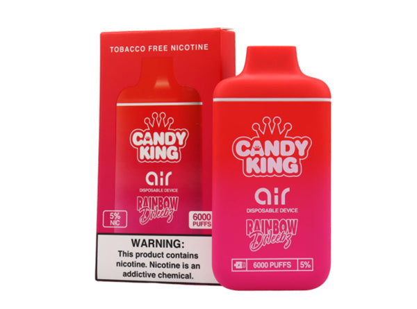 Candy King Air Tobacco Free Nicotine Rechargeable Disposable Device 6000 Puffs Candy King Candy King Air Tobacco Free Nicotine Rechargeable Disposable Device 6000 Puffs