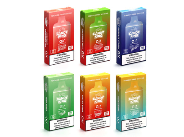Candy King Air Tobacco Free Nicotine Rechargeable Disposable Device 6000 Puffs Candy King Candy King Air Tobacco Free Nicotine Rechargeable Disposable Device 6000 Puffs