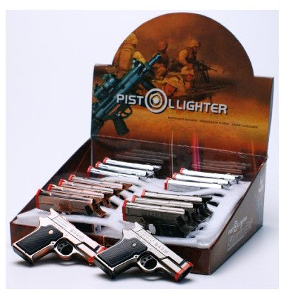 Metal DOUBLE Torch Gun lighter/4pc Unishowinc Metal DOUBLE Torch Gun lighter/4pc