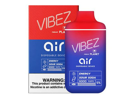 Vibez Air Tobacco Free Nicotine Rechargeable Disposable Device 6000 Puffs Vibez Vibez Air Tobacco Free Nicotine Rechargeable Disposable Device 6000 Puffs